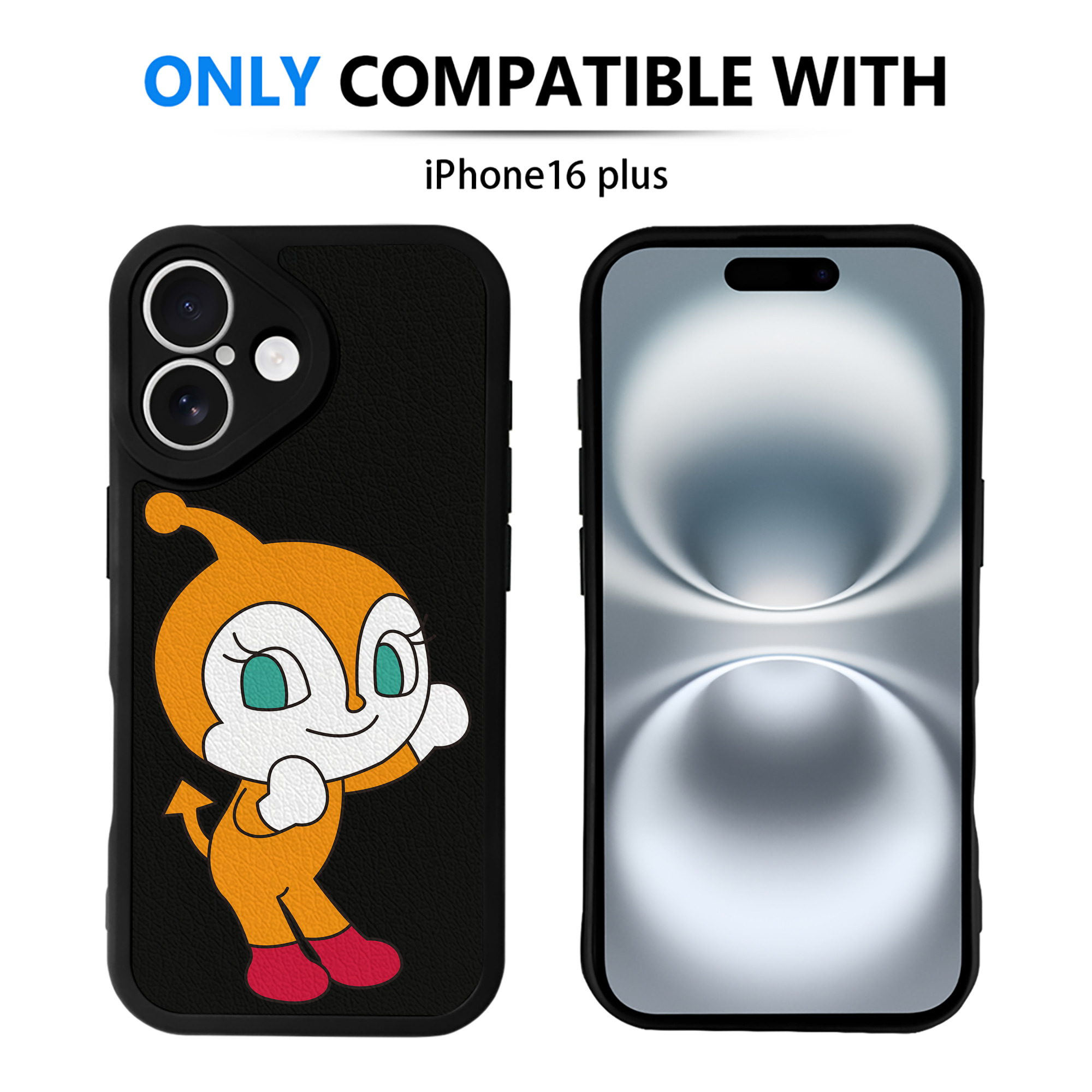 （画像用） アンパンマン Anpanman 【iPhone 16シリーズ対応】シリコンスマホケース（レザー調） 材質：シリコン